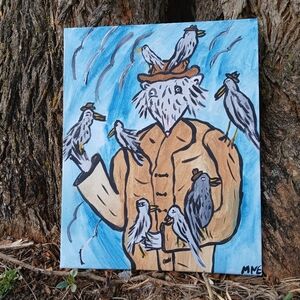Possum And Birds Painting